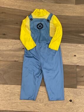 MINIONS Halloween Costume 2T Yellow Blue Kids Jumpsuit